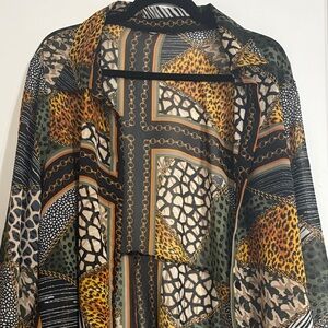 Live 4 Truth Animal Print Scarf with Gold and Green Accents